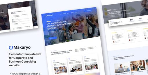 Makaryo – Corporate and Business Consulting Elementor Template kits
