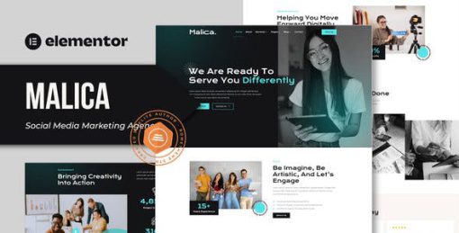 Malica – Social Media Marketing Agency Elementor Template Kit
