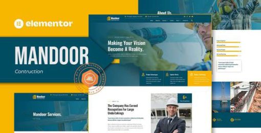 Mandoor – Construction Elementor Pro Template Kit