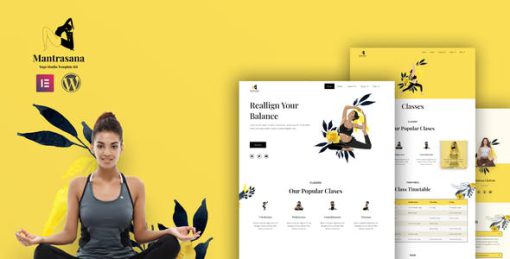 Mantrasana – Yoga Studio Elementor Template Kit