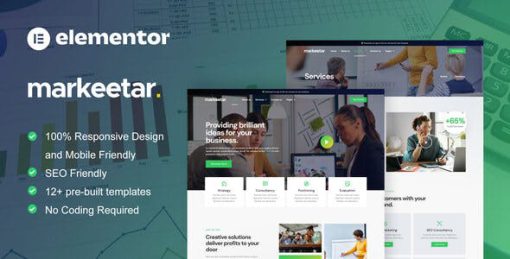 Markeetar – Digital Marketing Agency Elementor Pro Template Kit