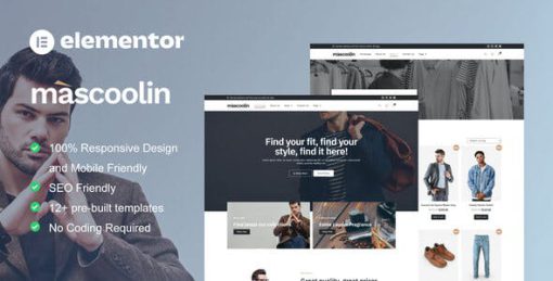 Mascoolin – Fashion Store Elementor Template Kit