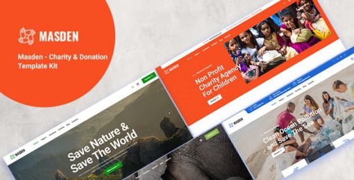 Masden – Charity & Donation Elementor Template Kit