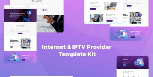 MaxiNet – Internet & IPTV Provider Elementor Template Kit