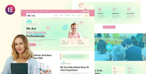 Mbolos – Kids School Profile & Promotion Elementor Template Kit