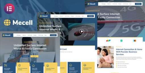 Mecell – Internet Connection & Home Wifi Business Services Elementor Template Kit