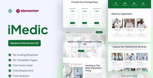 Medicly – Medical Elementor Pro Template Kit