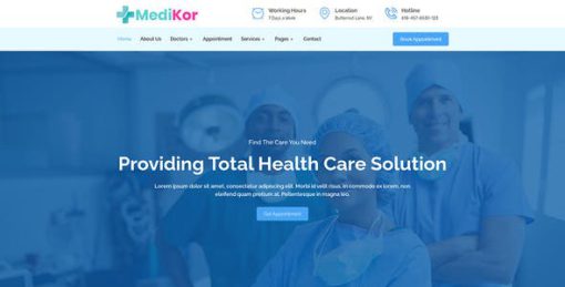 Medikor – Medical Healthcare Elementor Template Kit