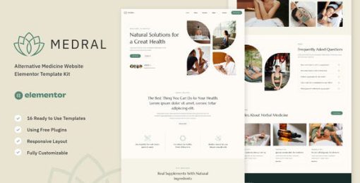 Medral – Alternative Medicine Website Elementor Template Kit