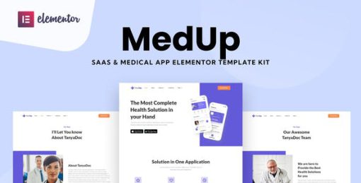 MedUp – Medical SaaS Elementor Template Kit