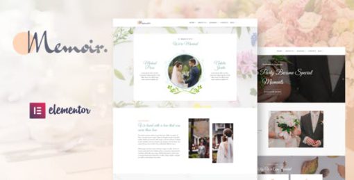 Memoir – Wedding Event & Party Organizer Elementor Template Kit