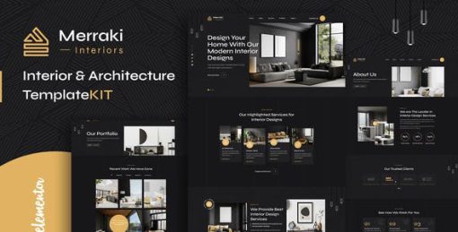 Merraki – Interiors & Architecture Elementor Template Kit