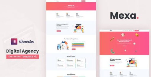 Mexa – Digital Agency Elementor Template Kit