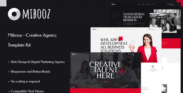 Mibooz – Creative Agency Elementor Template Kit Mibooz – Creative Agency Elementor Template Kit