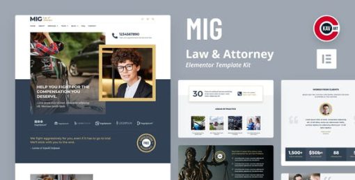 Mig – Law & Attorney Elementor Template Kit