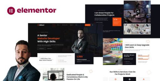 Mileni – Personal Freelancer & Portfolio Showcase Elementor Pro Template Kit