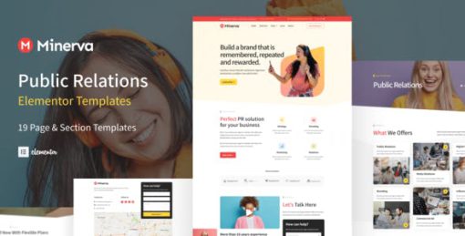 Minerva – Public Relation & Creative Agency Elementor Template Kit