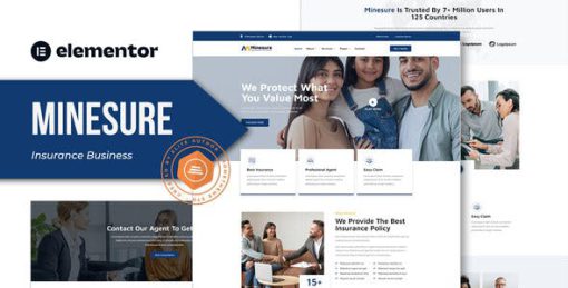 Minesure – Insurance Business Elementor Template Kit