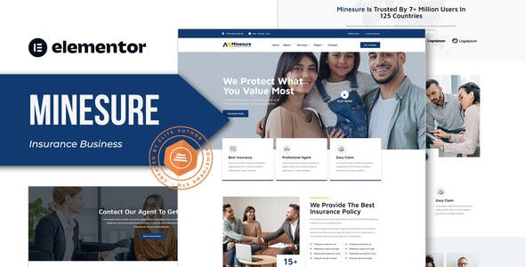 Minesure – Insurance Business Elementor Template Kit Minesure – Insurance Business Elementor Template Kit