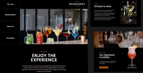 Mixology – Bar & Cocktails Elementor Template Kit Mixology – Bar & Cocktails Elementor Template Kit