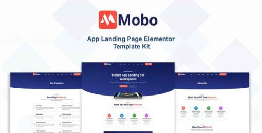 Mobo – App Landing Page Elementor Template Kit