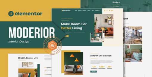 Moderior – Interior Design Elementor Template Kit