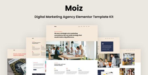 Moiz – Digital Marketing Agency Elementor Template Kit