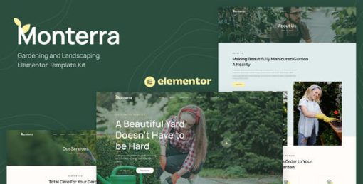 Monterra – Gardening and Landscaping Elementor Template Kit