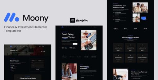 Moony – Finance & Investment Elementor Template Kit