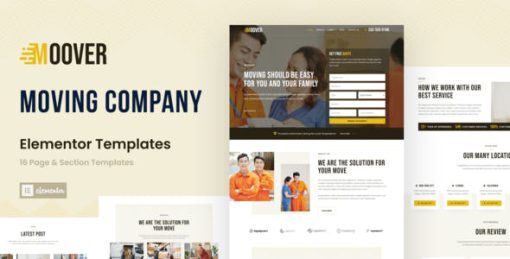 Moover – Moving Company Website Elementor Template Kit