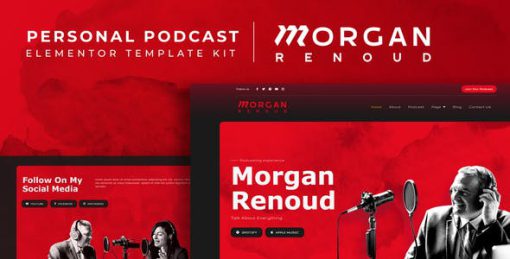 Morgan Renoud – Personal Podcast Elementor Template Kit