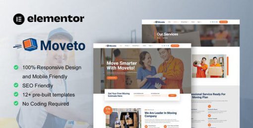 Moveto – Moving Company Elementor Template Kit