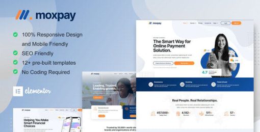 Moxpay – Online Payment Gateway Elementor Template Kit