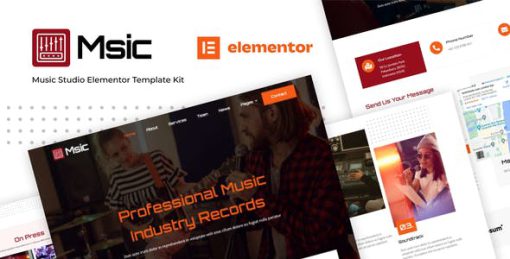 Msic – Music Studio Elementor Template Kit