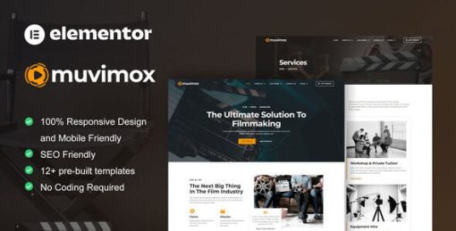 Muvimox – Film Maker & Movie Studio Elementor Template Kit
