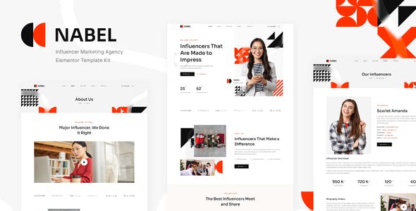 Nabel – Influencer Marketing Agency Elementor Template Kit Nabel – Influencer Marketing Agency Elementor Template Kit