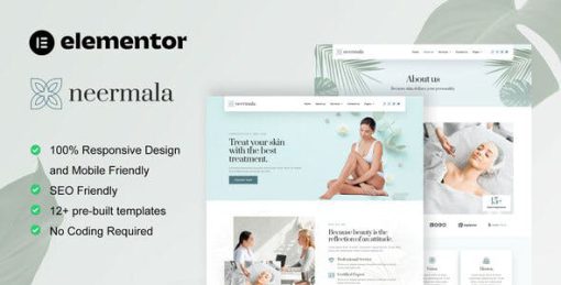 Neermala – Beauty Clinic & Dermatology Elementor Template Kit