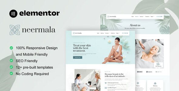 Neermala – Beauty Clinic & Dermatology Elementor Template Kit Neermala – Beauty Clinic & Dermatology Elementor Template Kit
