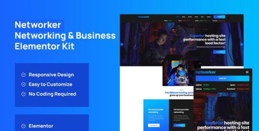 Networker – Business Services & Hosting Services Elementor Template Kit
