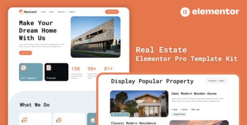 Newland – Real Estate Elementor Pro Template Kit
