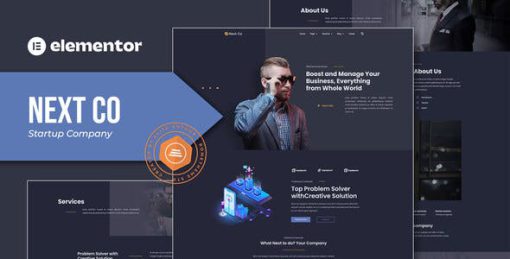Next Co – Startup Company Elementor Template Kit