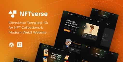 NFTverse | Futuristic NFT Portfolio Elementor Template Kit