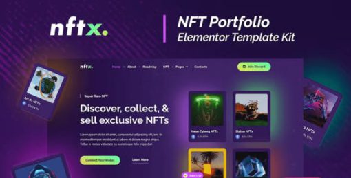 NFTx – NFT Portfolio Elementor Template Kit
