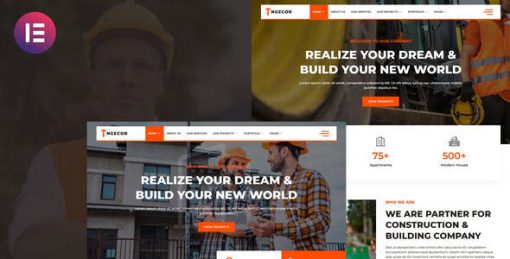 Ngecor – Construction & Building Company Elementor Template Kit