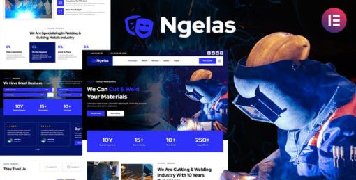 Ngelas – Welding & Cutting Services Elementor Template Kit