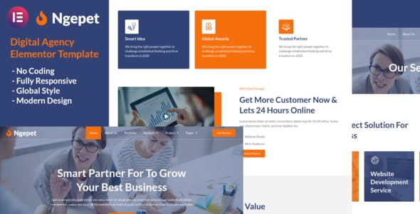 Ngepet – Creative Agency Company Elementor Template Kit Ngepet – Creative Agency Company Elementor Template Kit