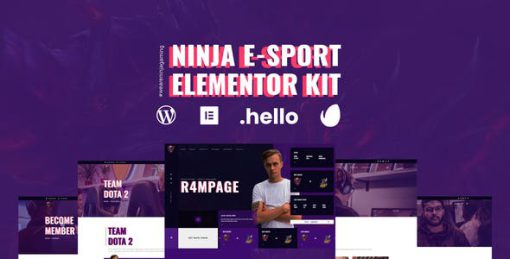 Ninja – Esports & Gaming Elementor Template Kit