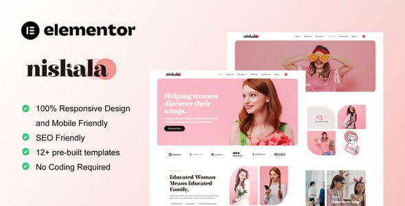 Niskala – Feminine Business Elementor Template Kit Niskala – Feminine Business Elementor Template Kit