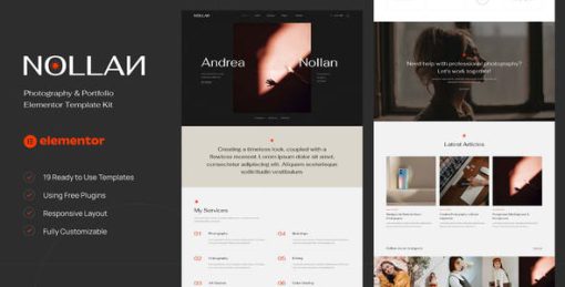 Nollan – Photography & Portfolio Elementor Template Kit