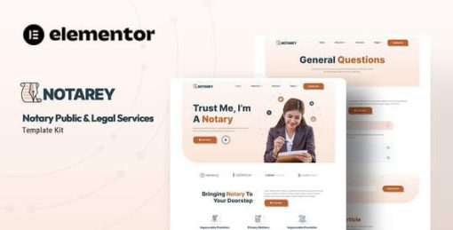 Notarey – Notary Public & Legal Services Elementor Template Kit